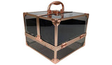 Technic black rose gold vanity case with trays (British brand)