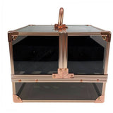 Technic black rose gold vanity case with trays (British brand)
