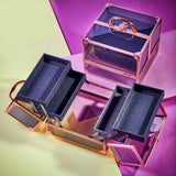 Technic black rose gold vanity case with trays (British brand)