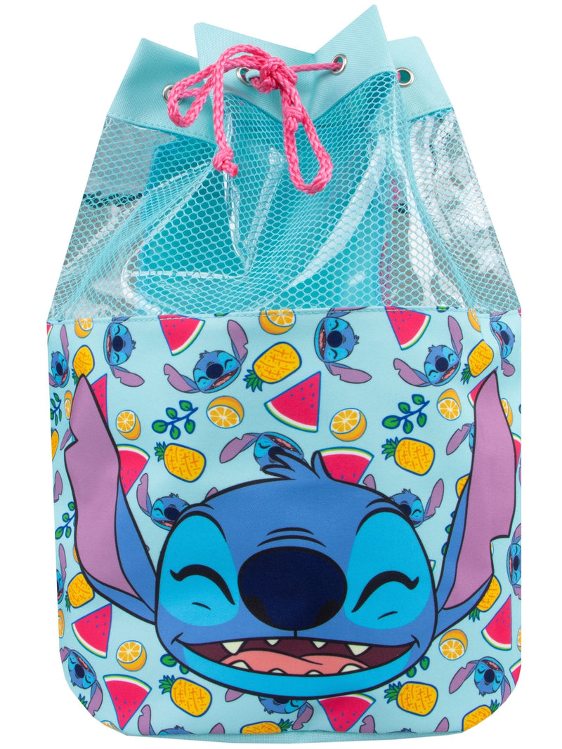 Lilo and Stitch blue swim bag with tropical design (British brand)