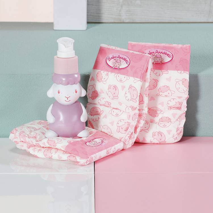 Baby Annabell doll potty set with nappies and accessories, imported from the UK