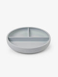 JoJo Maman Bébé grey silicone suction divided plate, UK version