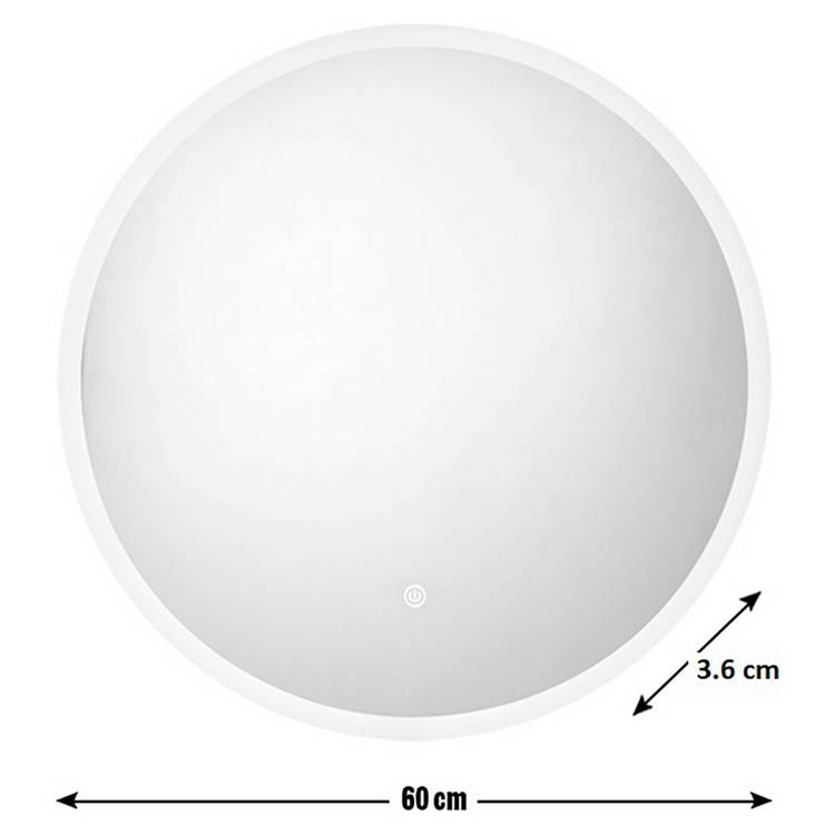Habitat bathroom LED demister mirror 60cm, imported from the UK