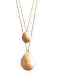 Gold tone petal necklace adjustable 43cm 49cm - British product