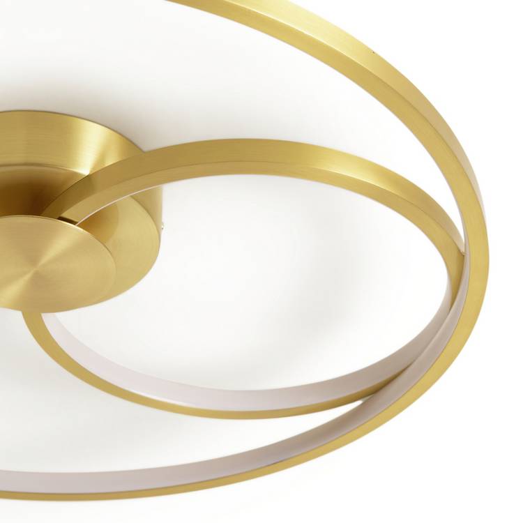 Argos Home Pill LED flush ceiling light brushed brass (British brand)
