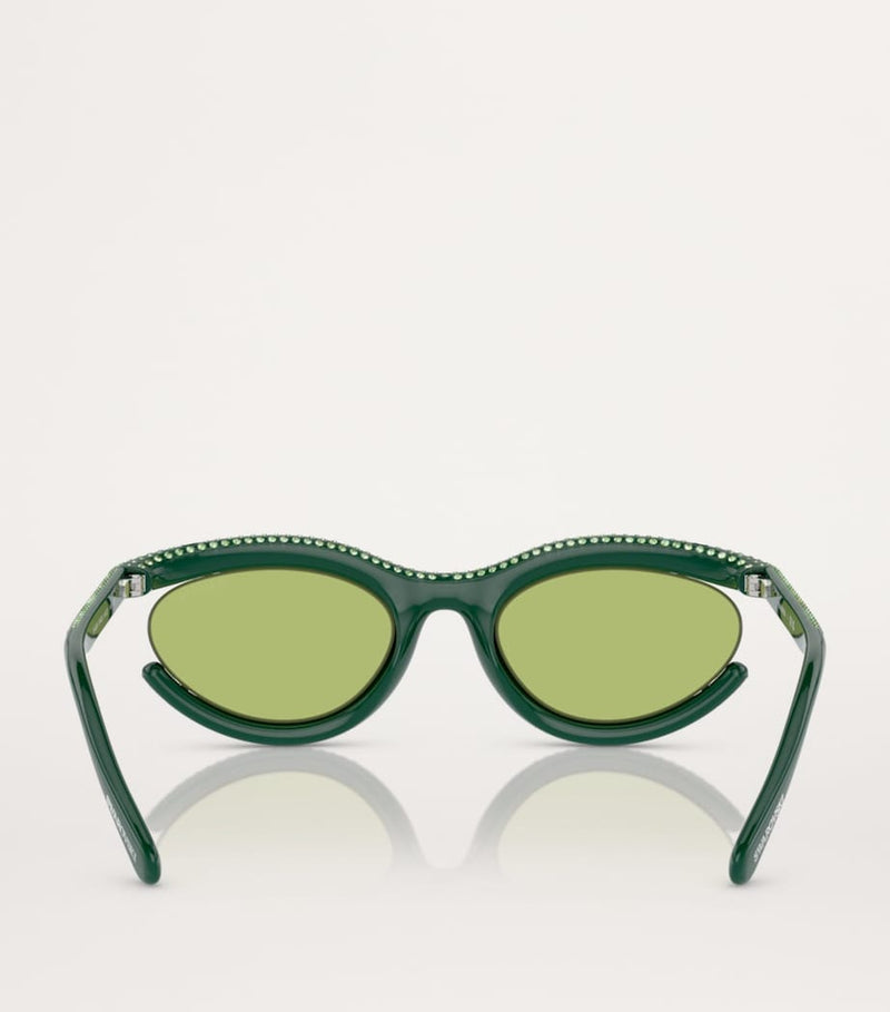 Swarovski Oval SK6006 sunglasses pavé crystals - British product