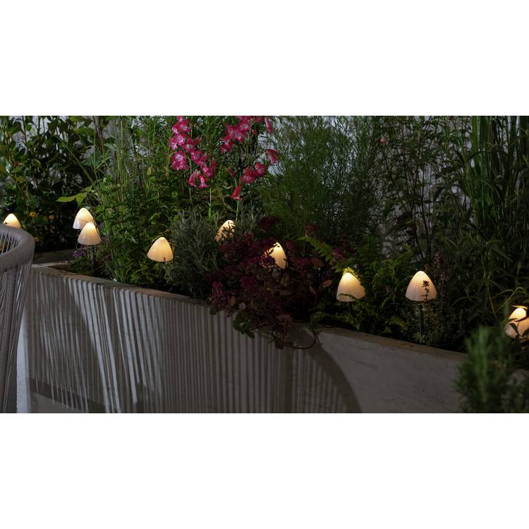Habitat mini mushroom solar stake lights pack of 10, UK version