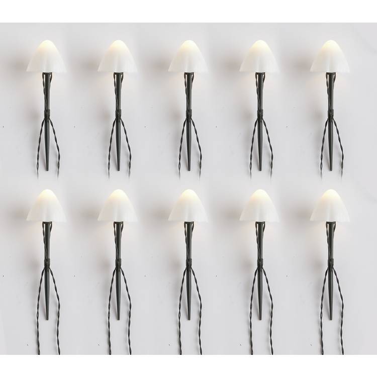 Habitat mini mushroom solar stake lights pack of 10, UK version