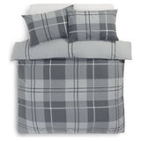 Habitat bedding set charcoal grey check single, UK version