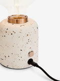 White Terrazzo rechargeable touch wireless table lamp, UK version