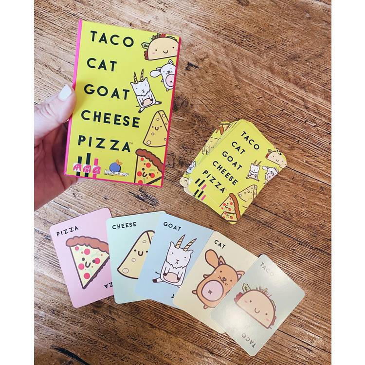 Blue Orange Taco Cat Goat Cheese Pizza card game - British product