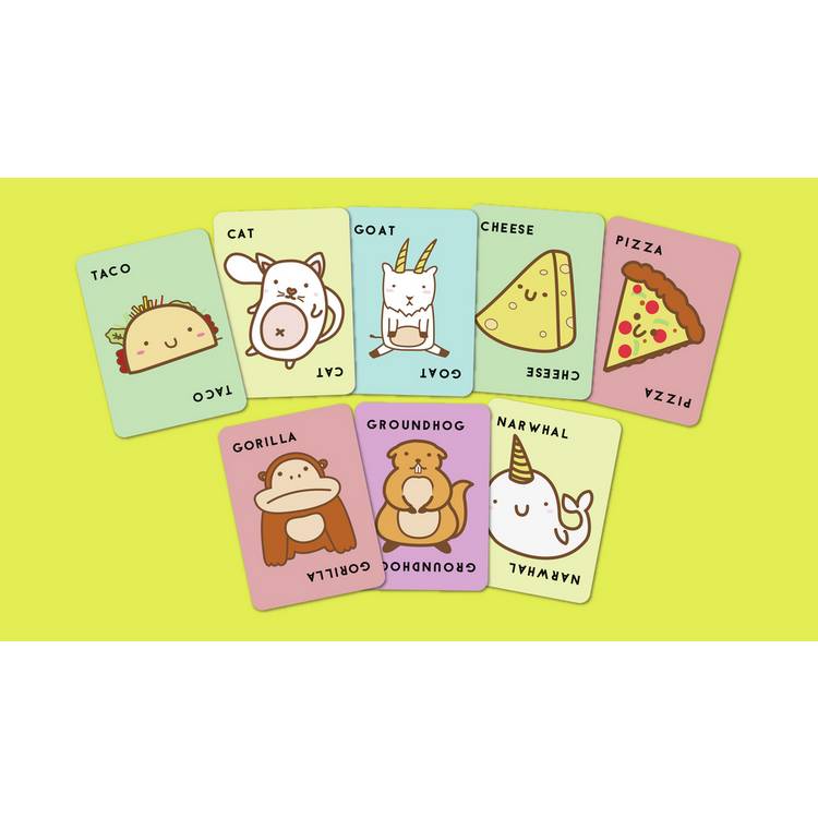 Blue Orange Taco Cat Goat Cheese Pizza card game - British product