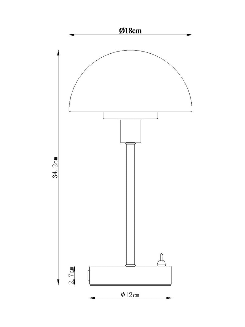 Brass Lambeth table lamp brushed brass opal glass (British brand)