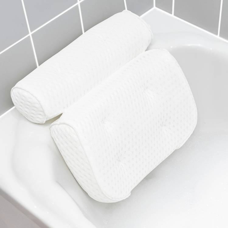 Rio luxury spa bath pillow with suction pads (British brand)
