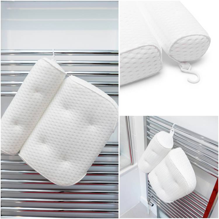 Rio luxury spa bath pillow with suction pads (British brand)