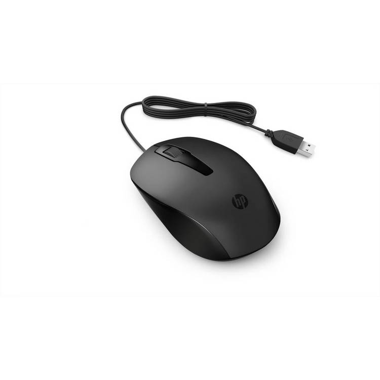 HP 150 black USB wired mouse, imported from the UK