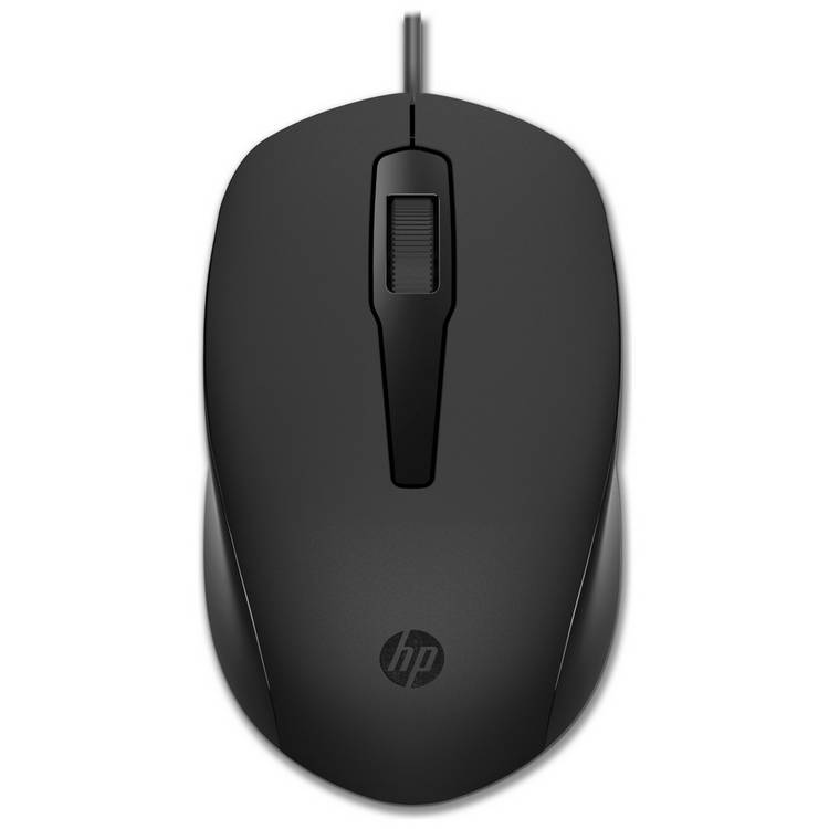 HP 150 black USB wired mouse, imported from the UK