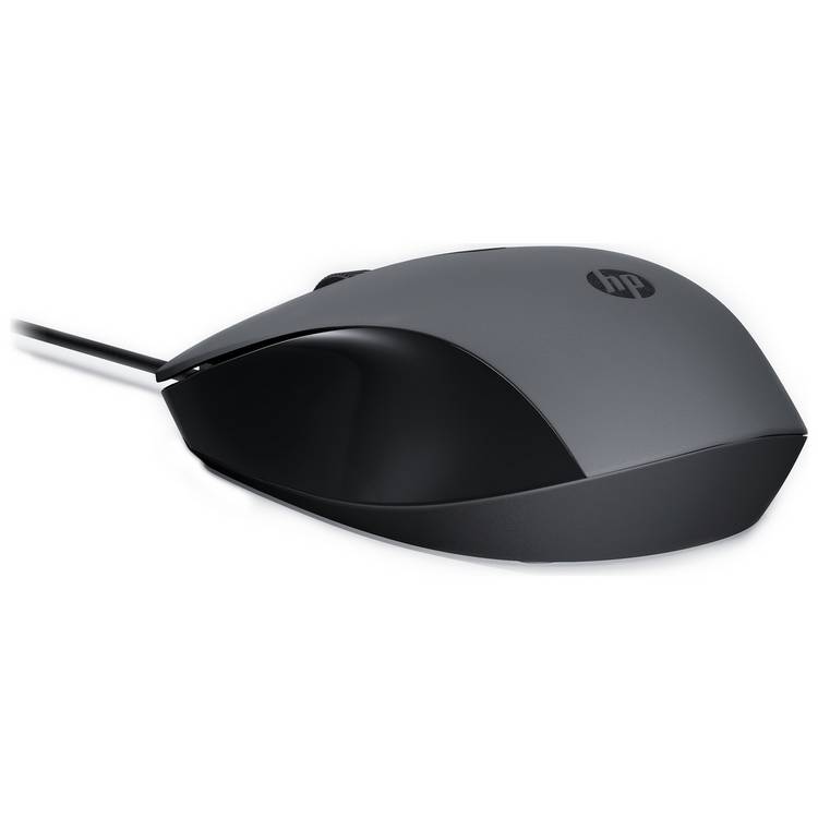 HP 150 black USB wired mouse, imported from the UK