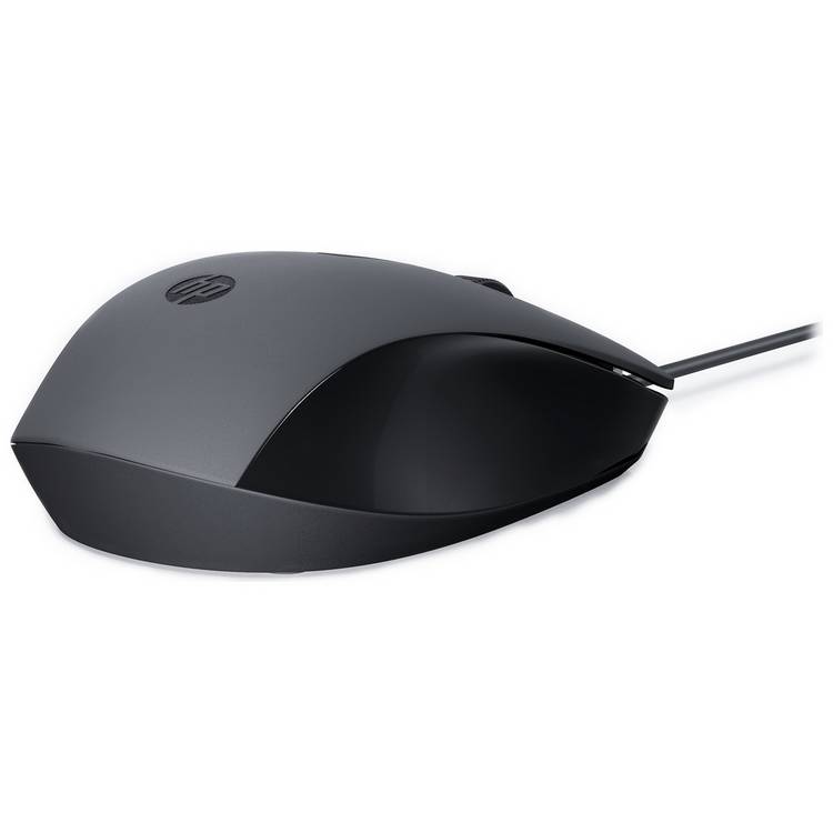 HP 150 black USB wired mouse, imported from the UK