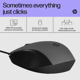 HP 150 black USB wired mouse, imported from the UK