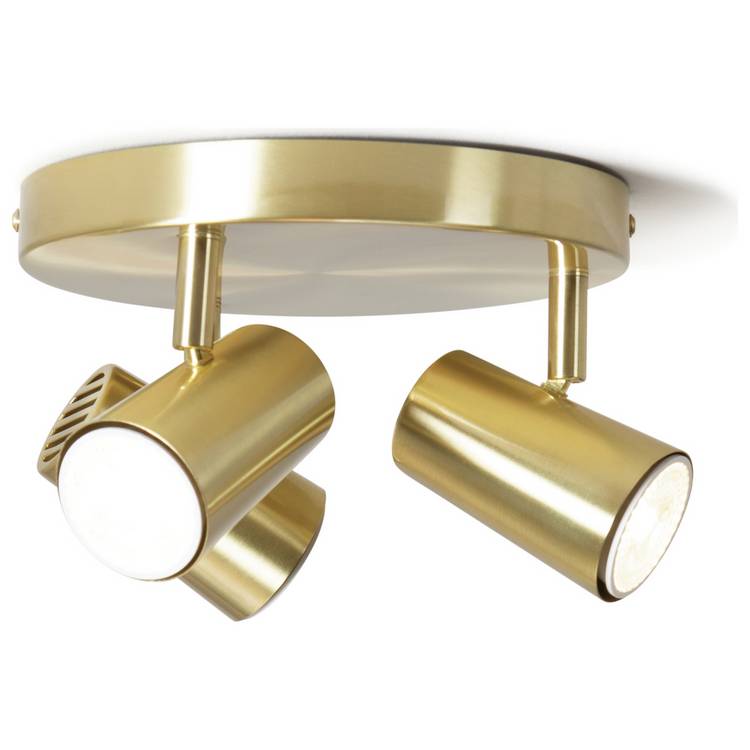 Argos Home 3 light brass spotlight plate (British brand)