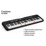 Casio LK-S250AD 61-key keyboard bundle, imported from the UK