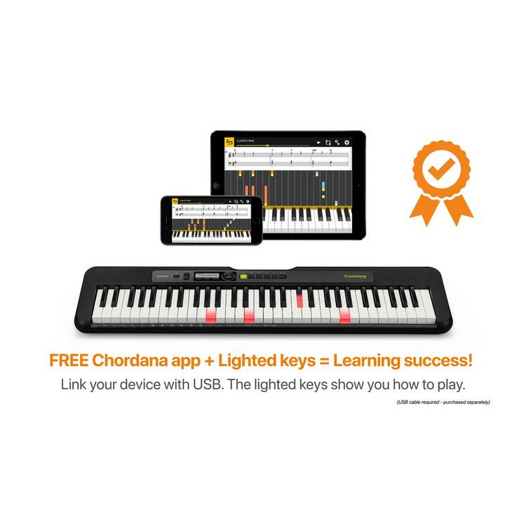 Casio LK-S250AD 61-key keyboard bundle, imported from the UK