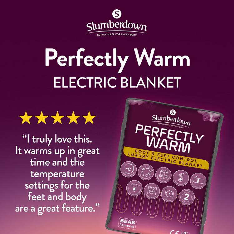 Slumberdown electric blanket single, imported from the UK