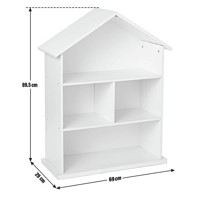 Argos Home white kids house bookcase 89cm tall - British product