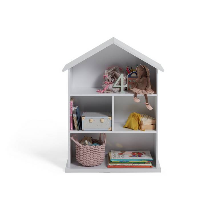 Argos Home white kids house bookcase 89cm tall - British product