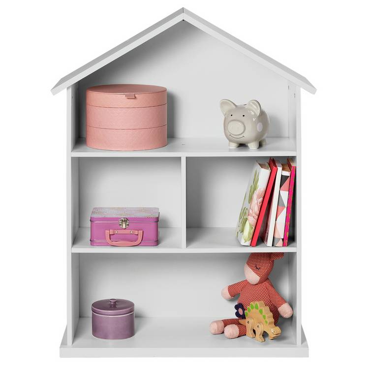 Argos Home white kids house bookcase 89cm tall - British product