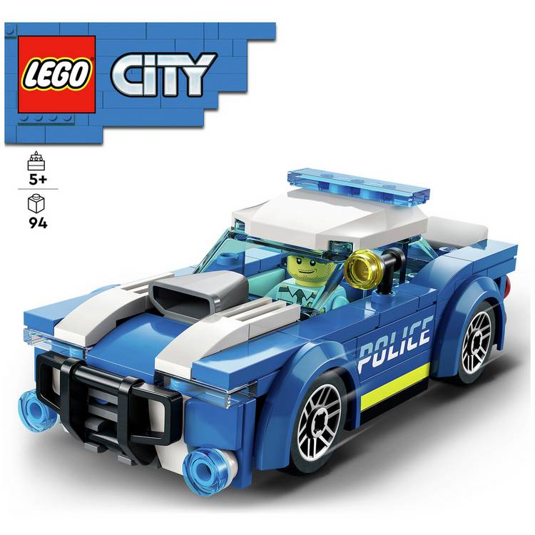 LEGO City Police Car toy building set, UK version