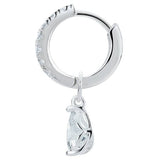 Revere sterling silver cubic zirconia huggie hoop earrings, UK version