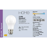 Argos Home LED classic BC light bulb 7.2W 2 pack, imported from the UK