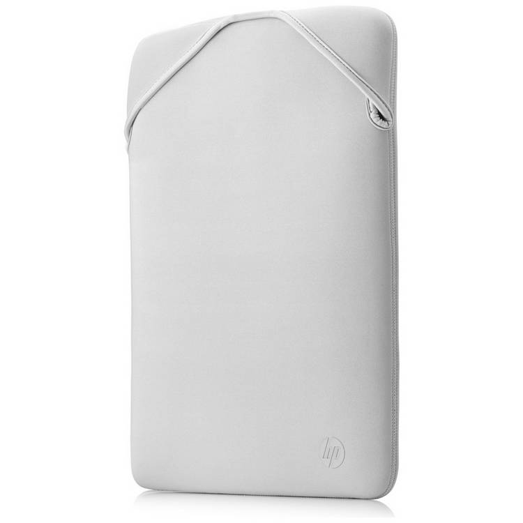 HP 14-inch reversible laptop sleeve in black and silver - British product