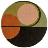 Habitat geometric round wool cut pile rug 120cm (British brand)