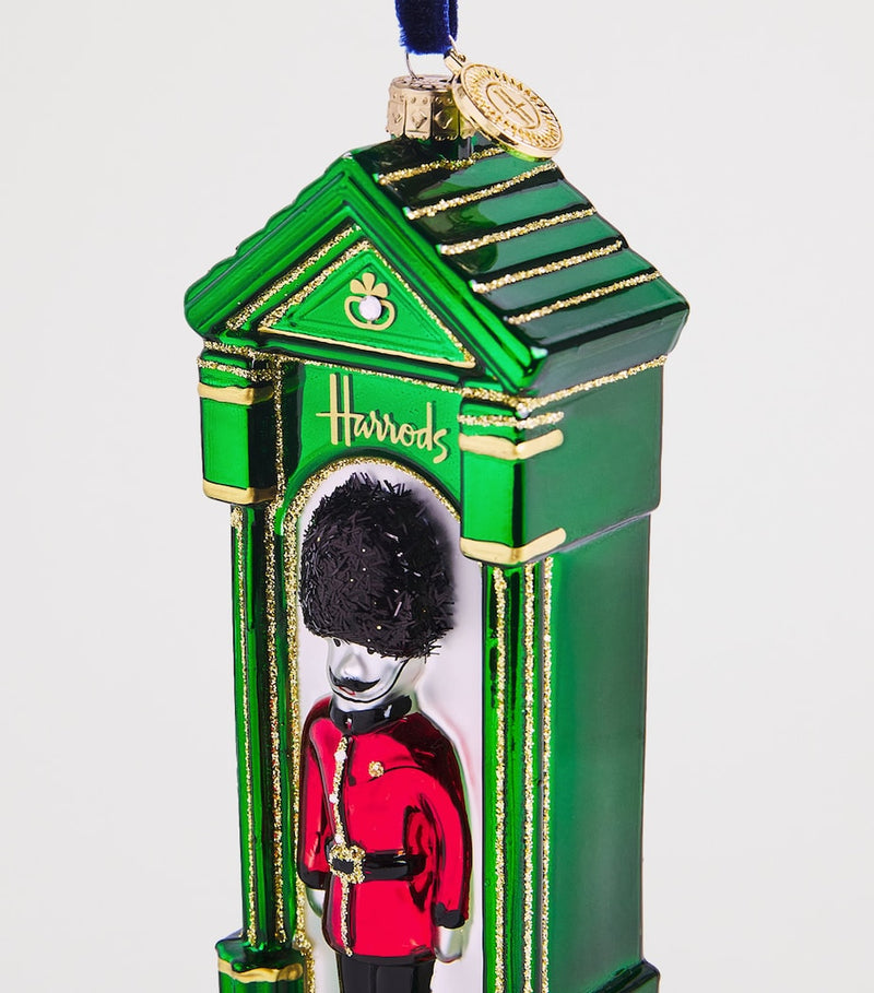 Harrods glitter Guardsman ornament box - British product