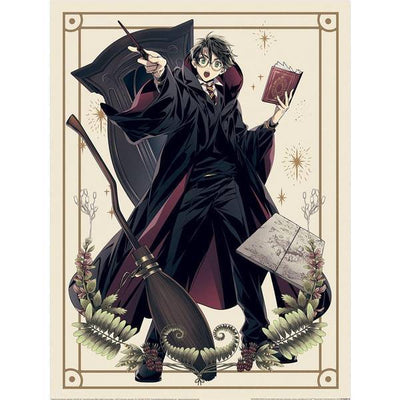 Superdrug Harry Potter Wizard Dynasty Harry Spells Print 40cm x 30cm- Buy online at McGrocer