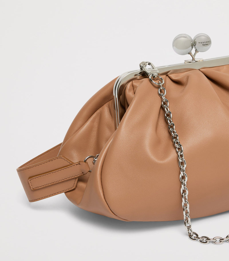 Weekend Max Mara medium Pasticcino leather clutch bag - British product