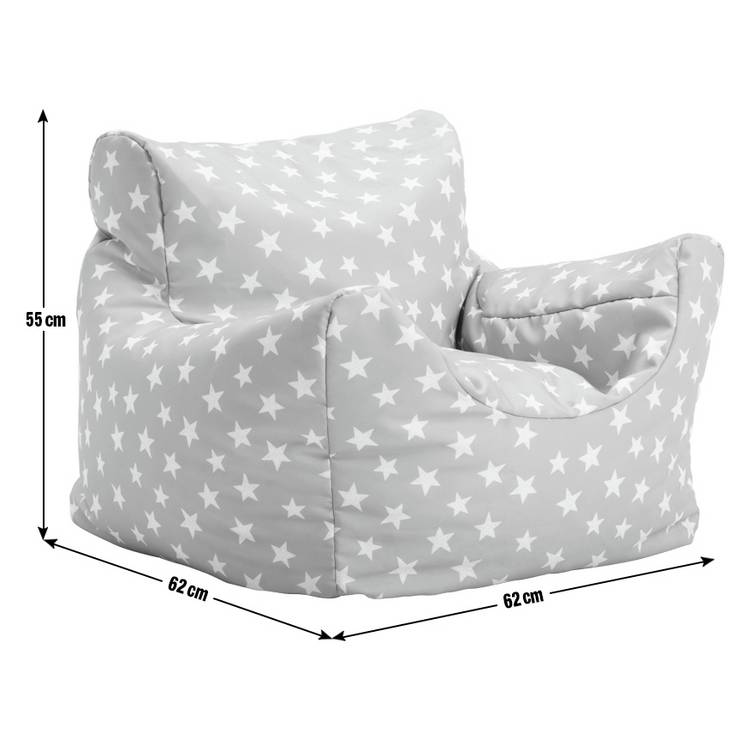 Habitat kids Funzee bean bag grey stars, UK version