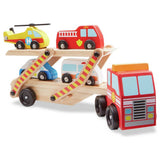 Argos Melissa & Doug Wooden Emergency Vehicle Transporter Truck- Buy online at McGrocer