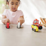 Melissa & Doug Wooden Emergency Vehicle Transporter Truck, imported from the UK