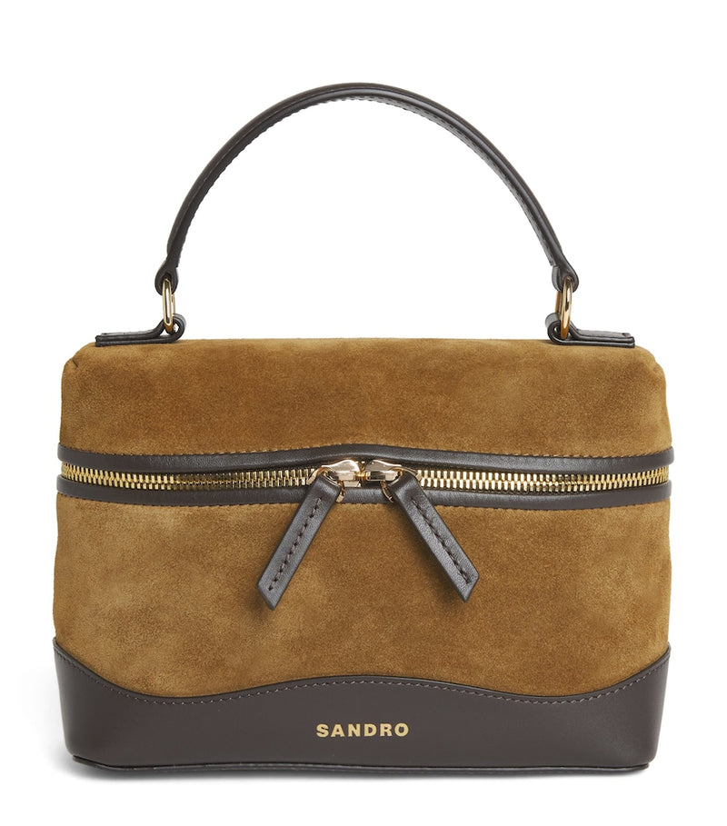 Sandro Paris Tangolino suede vanity bag small - British product