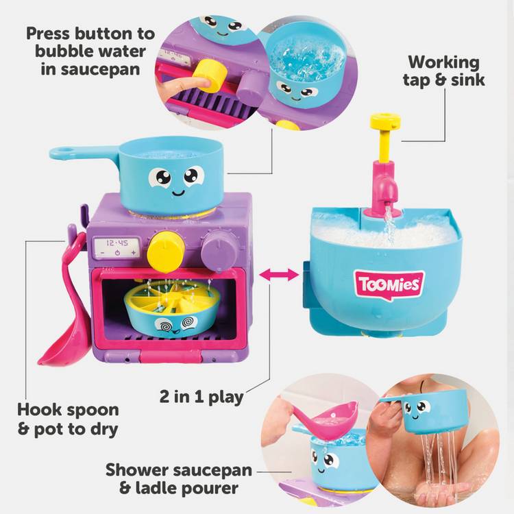 Toomies bubble and bake kitchen bath toy for toddlers (British brand)