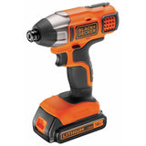 Black+Decker 18V cordless impact driver with battery, imported from the UK