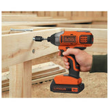 Black+Decker 18V cordless impact driver with battery, imported from the UK