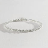 Revere sterling silver rope chain bracelet 21cm, imported from the UK