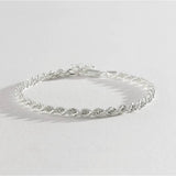 Argos Revere Sterling Silver Rope Chain Bracelet 21cm- Buy online at McGrocer