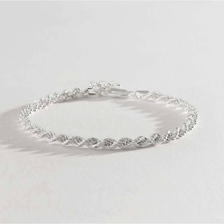 Revere sterling silver rope chain bracelet 21cm, imported from the UK