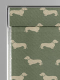 Emily Bond Peggy roman blind fern green 100% cotton - British product